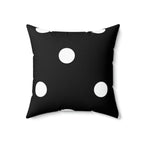 Black and White Polka Dot Square Pillow Home Decor Pink Sweetheart