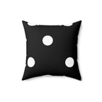 Black and White Polka Dot Square Pillow Home Decor Pink Sweetheart