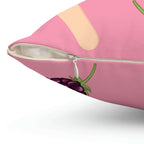 Blackberries and Raspberries Square Pillow Home Decor Pink Sweetheart