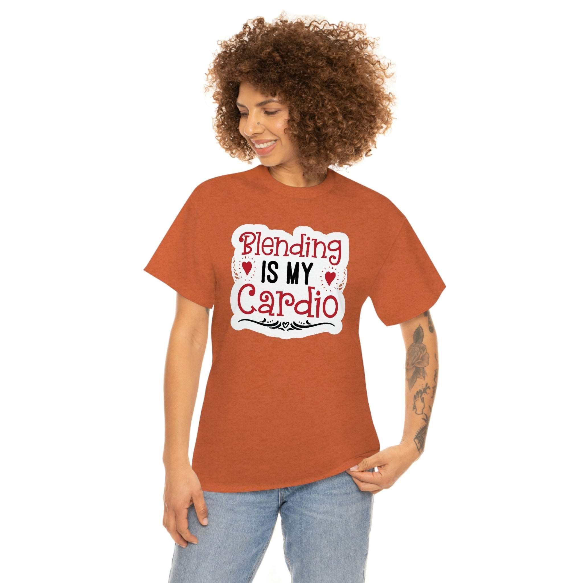 Blending is My Cardio Cotton Tee T-Shirt Pink Sweetheart