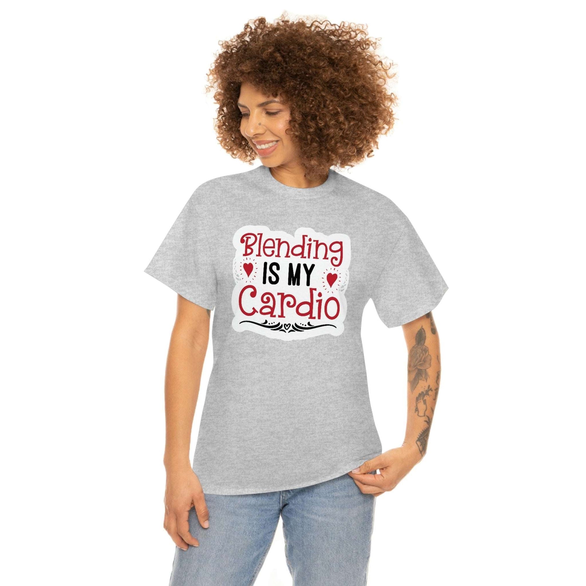 Blending is My Cardio Cotton Tee T-Shirt Pink Sweetheart