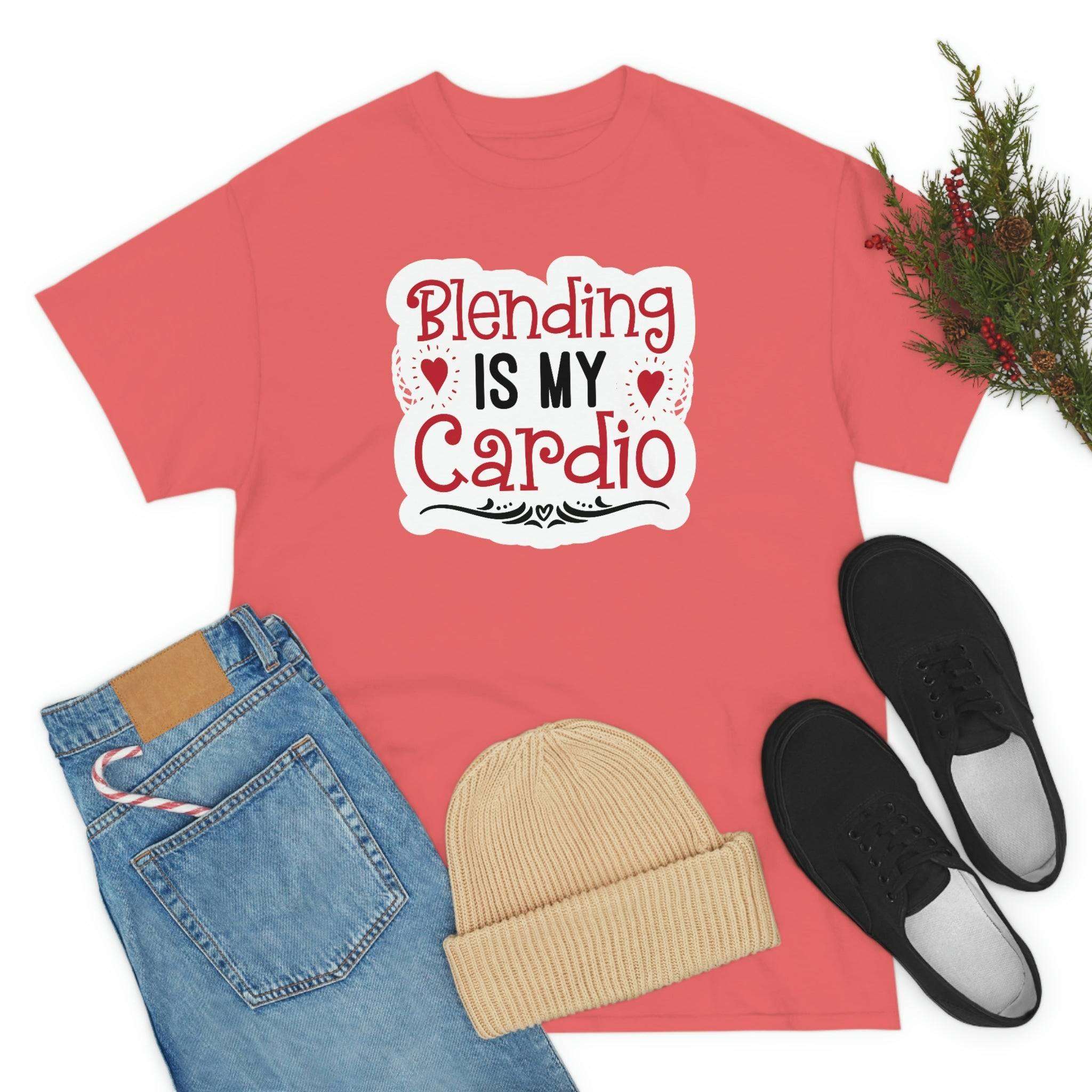 Blending is My Cardio Cotton Tee T-Shirt Pink Sweetheart