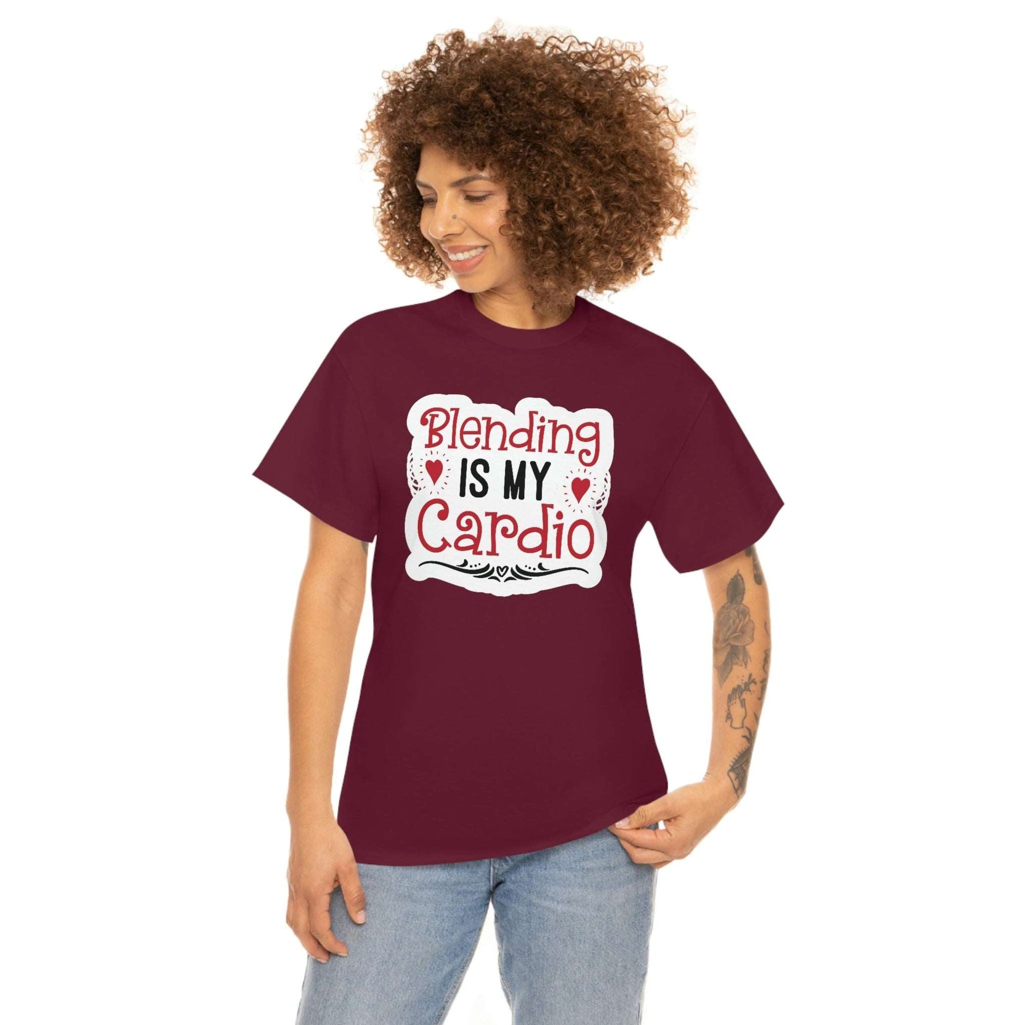 Blending is My Cardio Cotton Tee T-Shirt Pink Sweetheart