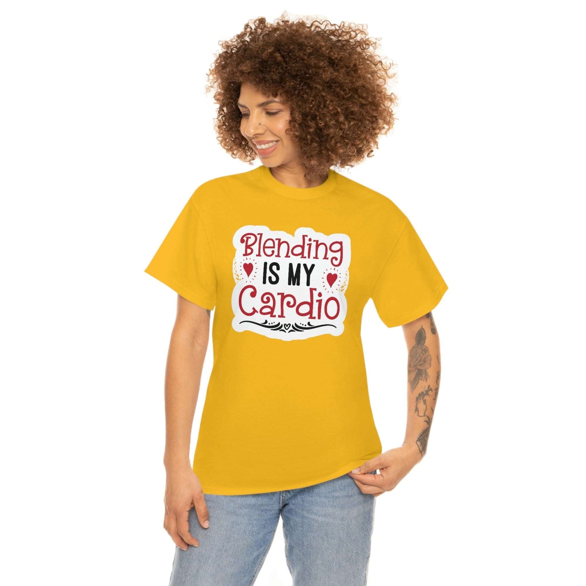 Blending is My Cardio Cotton Tee T-Shirt Pink Sweetheart