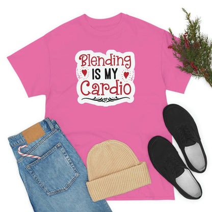 Blending is My Cardio Cotton Tee T-Shirt Pink Sweetheart