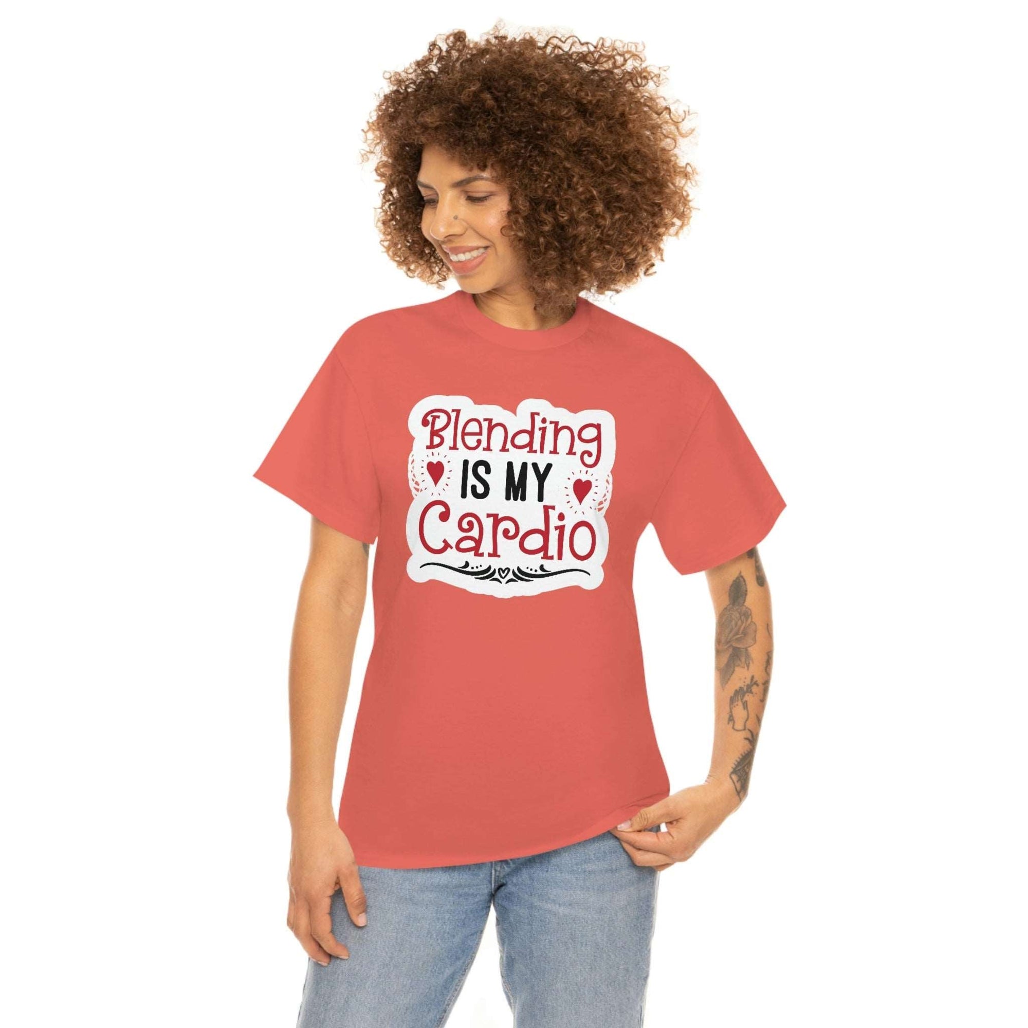 Blending is My Cardio Cotton Tee T-Shirt Pink Sweetheart