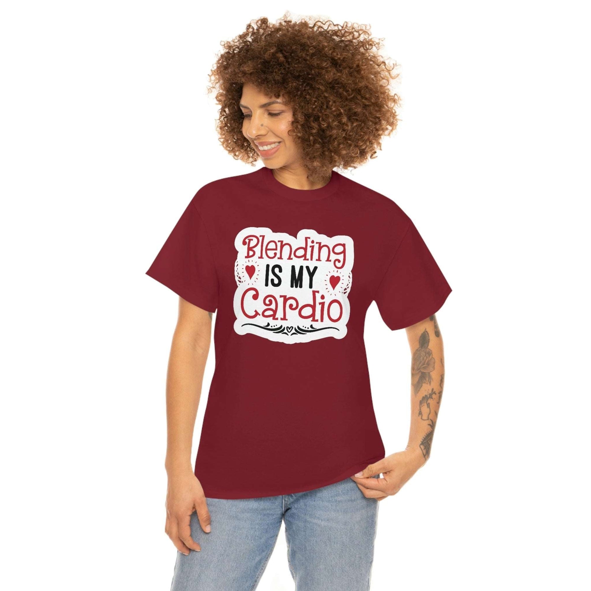 Blending is My Cardio Cotton Tee T-Shirt Pink Sweetheart