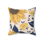 Blooming Sunflower Square Pillow Home Decor Pink Sweetheart
