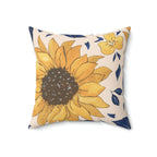 Blooming Sunflower Square Pillow Home Decor Pink Sweetheart