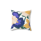 Blue and Gold Florals Square Pillow Home Decor Pink Sweetheart