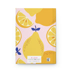 Bright Lemon Citrus Hardcover Matte Journal Paper products Pink Sweetheart