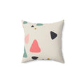 Broken Pieces Square Pillow - Pink Sweetheart