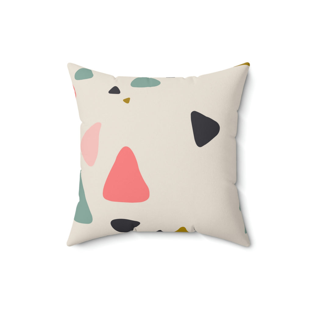 Broken Pieces Square Pillow Home Decor Pink Sweetheart