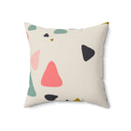 Broken Pieces Square Pillow Home Decor Pink Sweetheart
