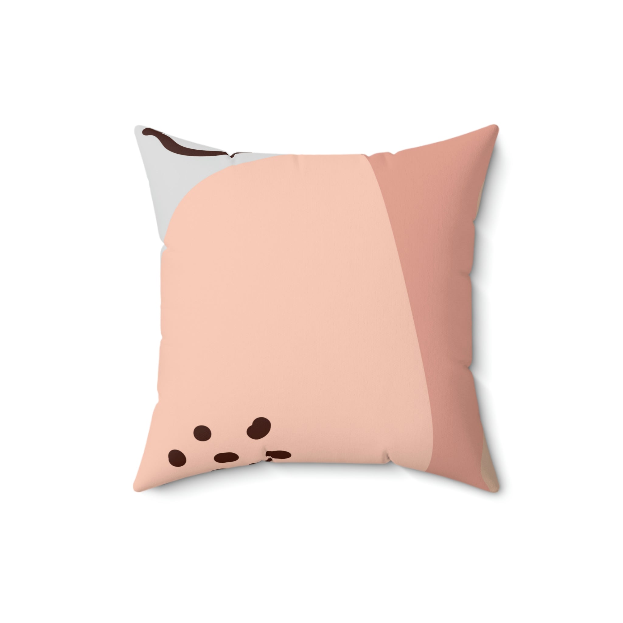 Brown Boho Vibes Square Pillow Home Decor Pink Sweetheart