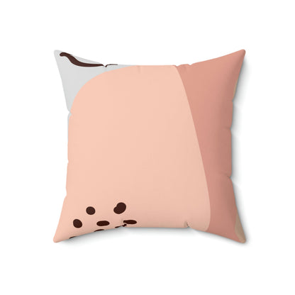 Brown Boho Vibes Square Pillow Home Decor Pink Sweetheart