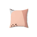 Brown Boho Vibes Square Pillow - Pink Sweetheart