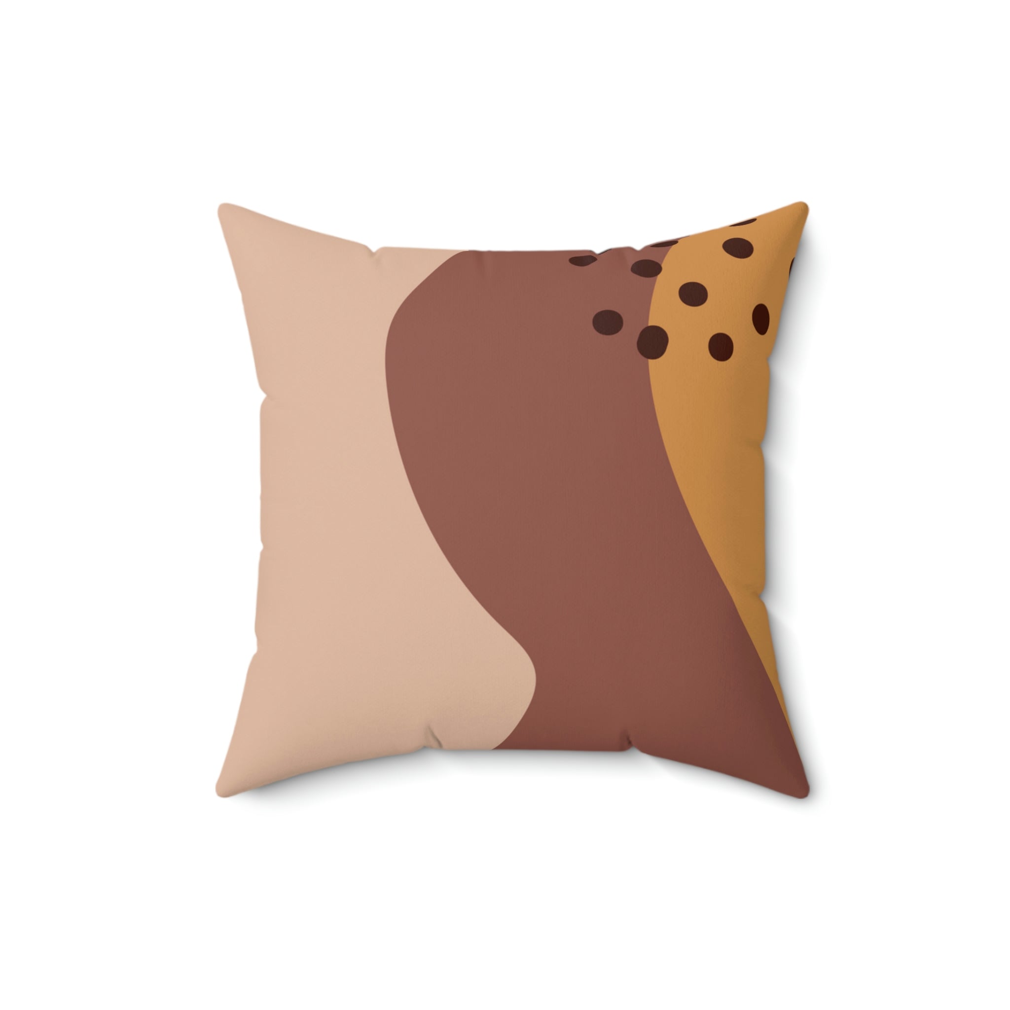 Brown Boho Vibes Square Pillow Home Decor Pink Sweetheart