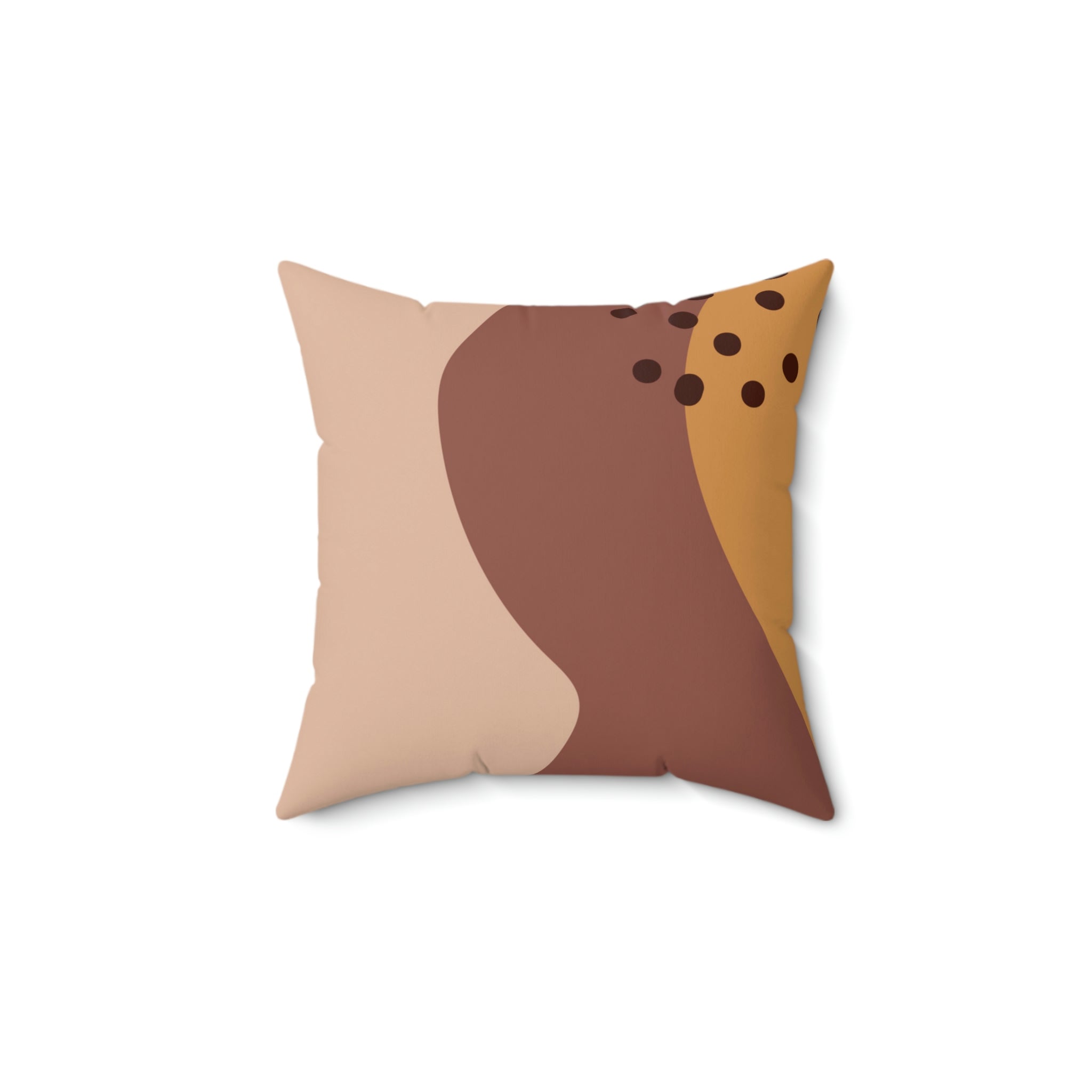 Brown Boho Vibes Square Pillow Home Decor Pink Sweetheart