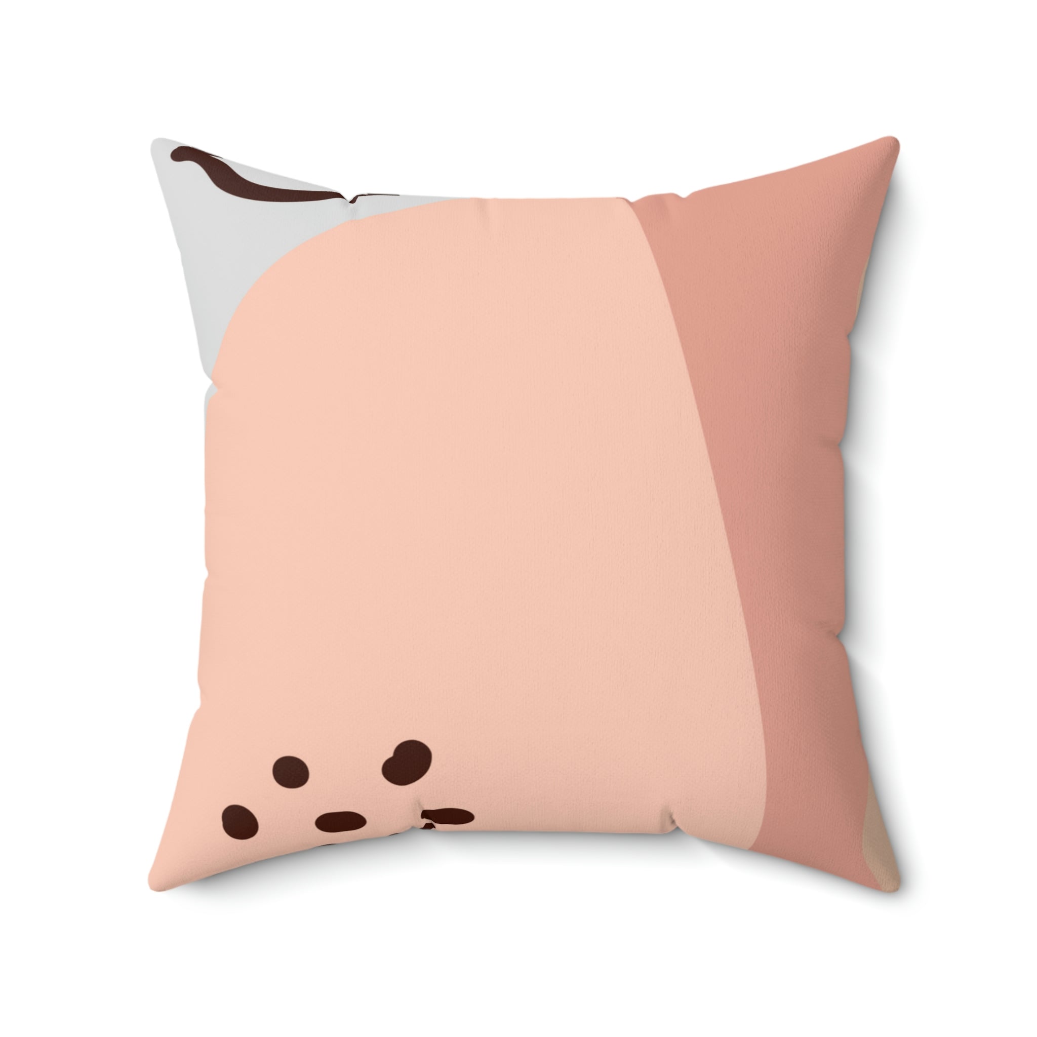 Brown Boho Vibes Square Pillow Home Decor Pink Sweetheart