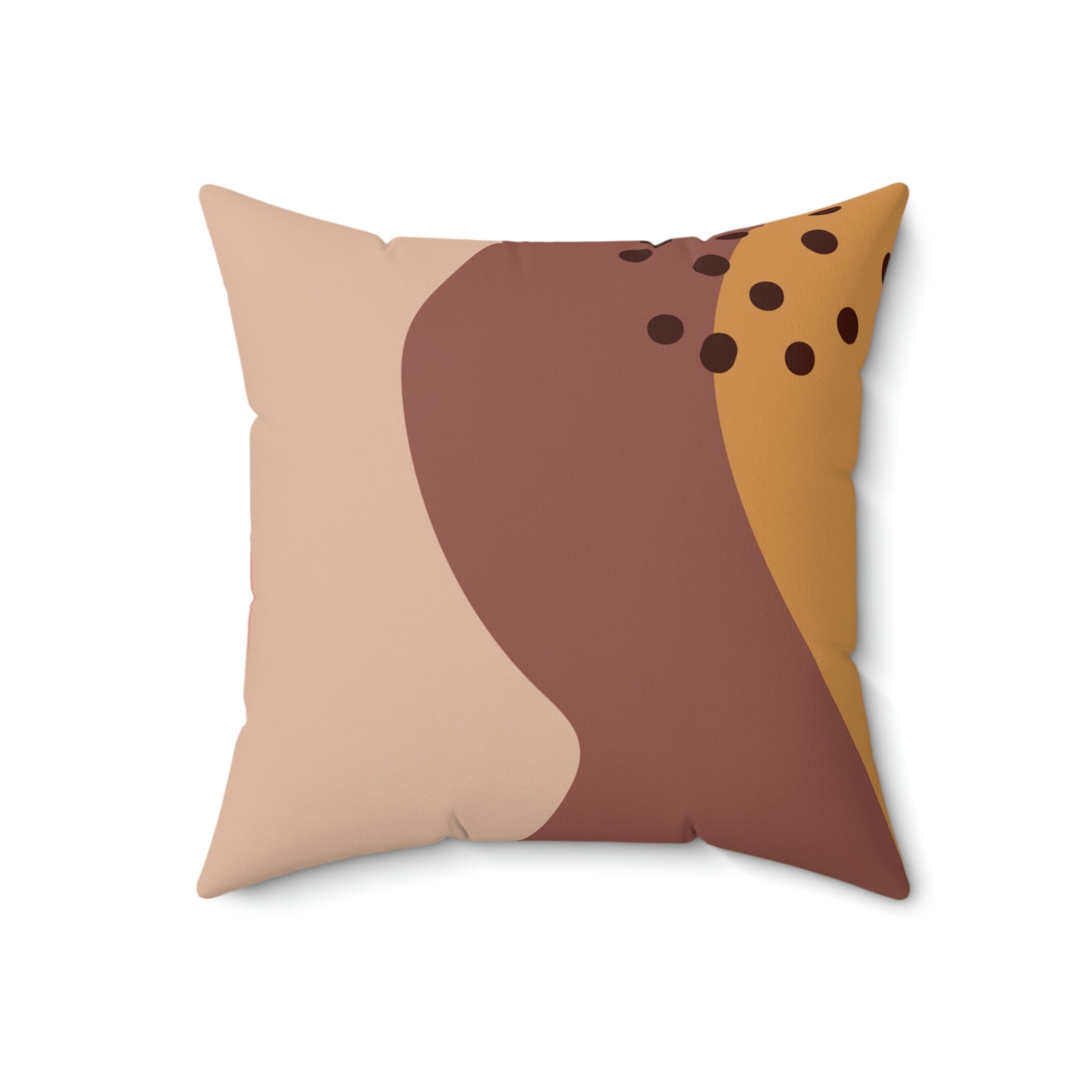 Brown Boho Vibes Square Pillow Home Decor Pink Sweetheart