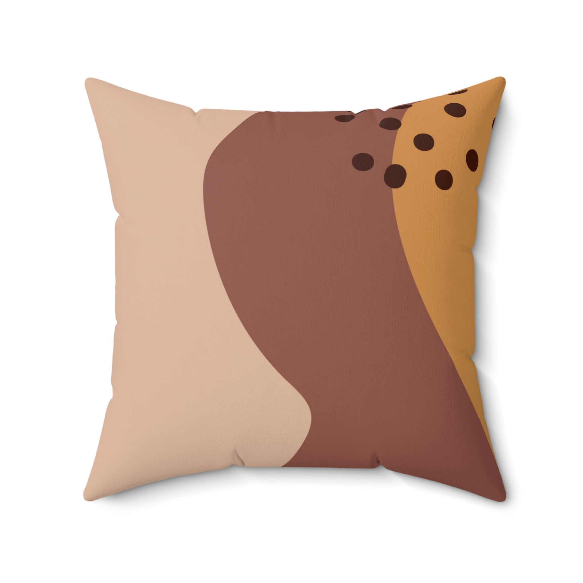 Brown Boho Vibes Square Pillow Home Decor Pink Sweetheart