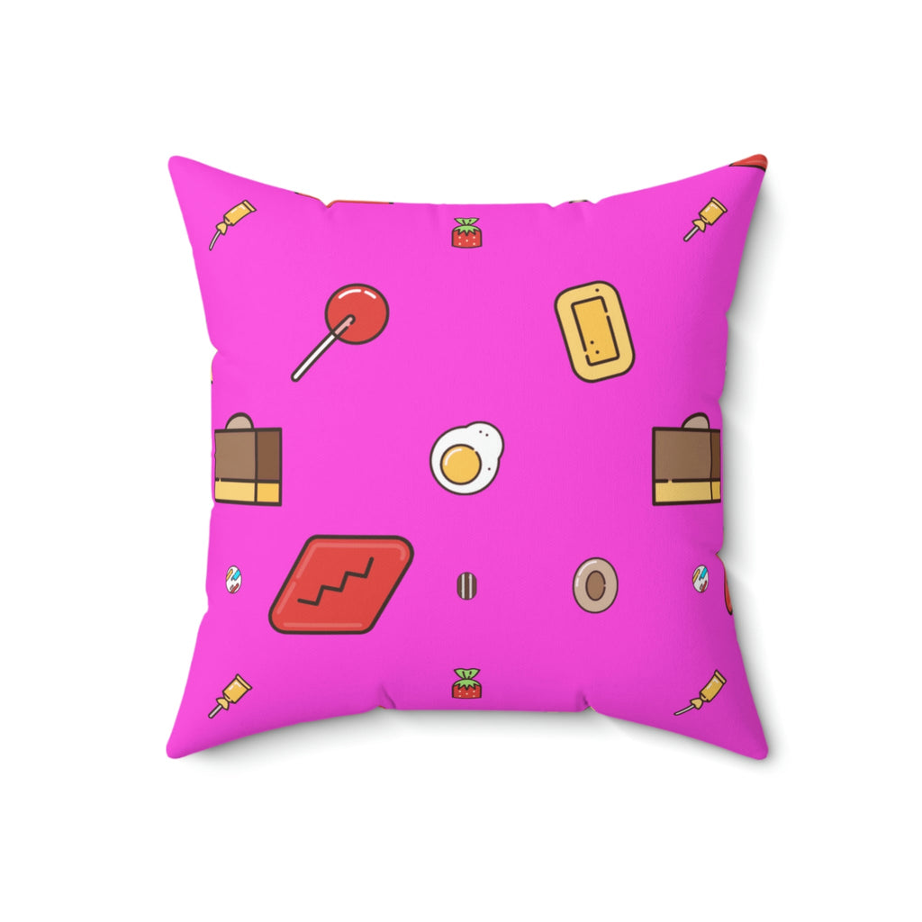 Caught in Candy Square Pillow Home Decor Pink Sweetheart