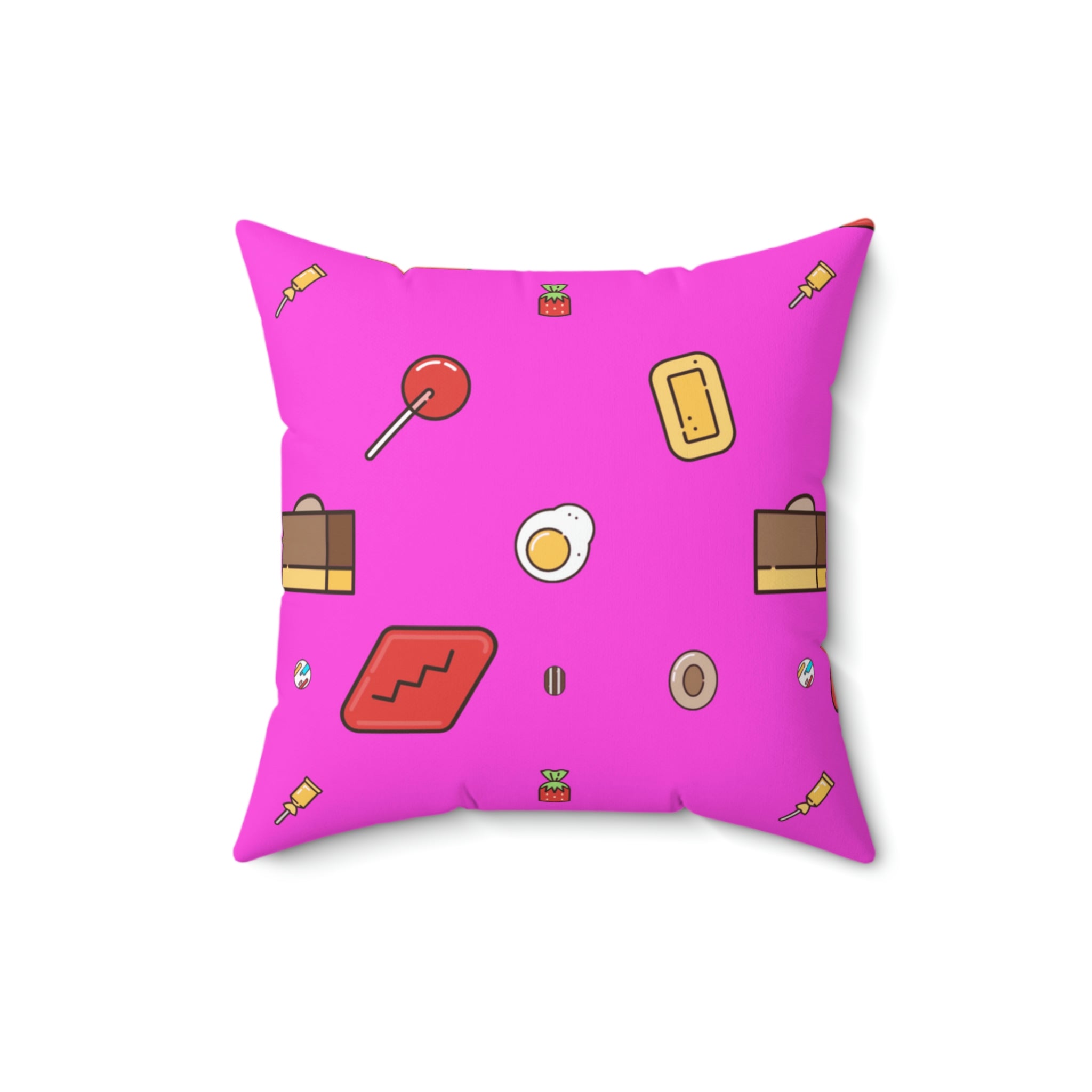 Caught in Candy Square Pillow Home Decor Pink Sweetheart
