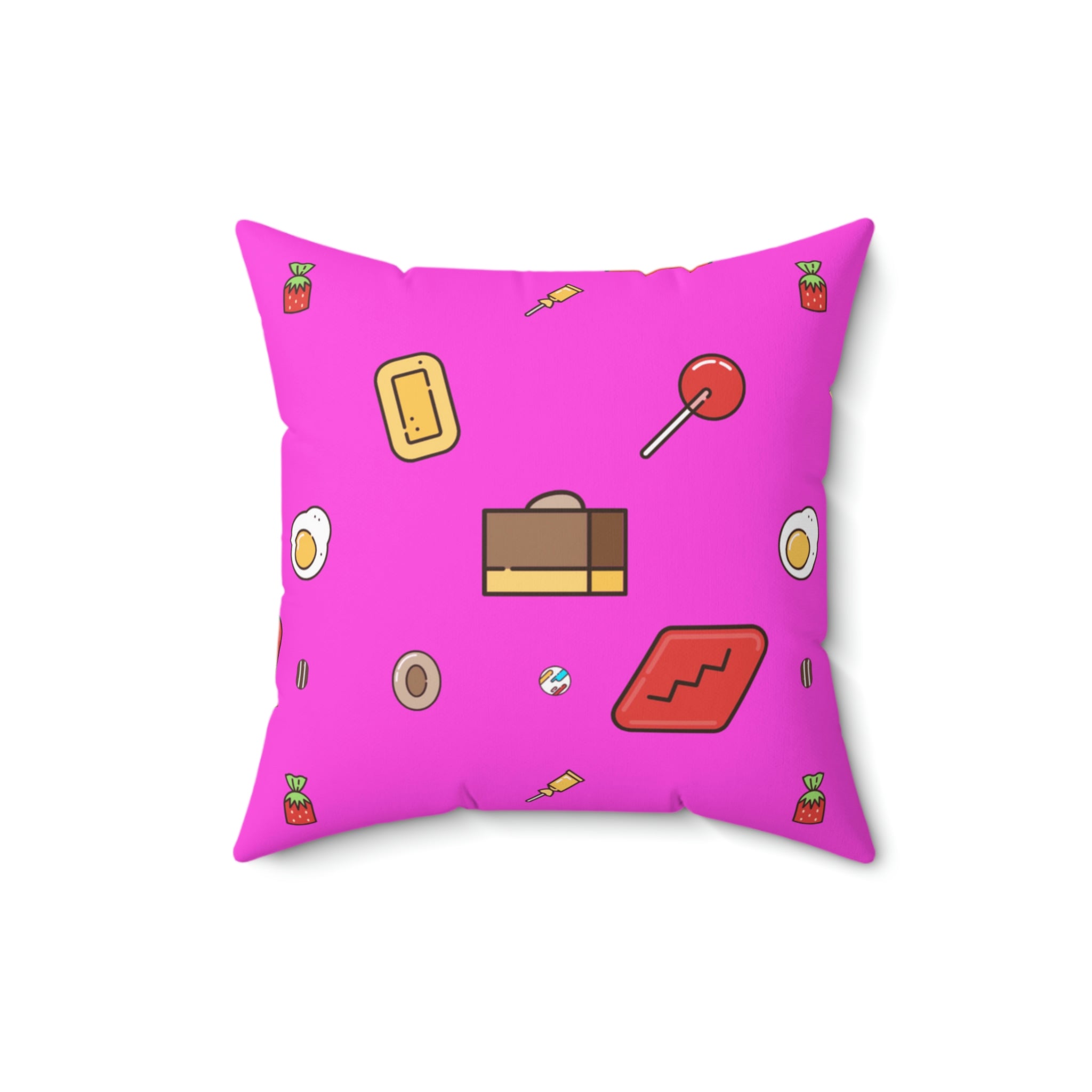 Caught in Candy Square Pillow Home Decor Pink Sweetheart