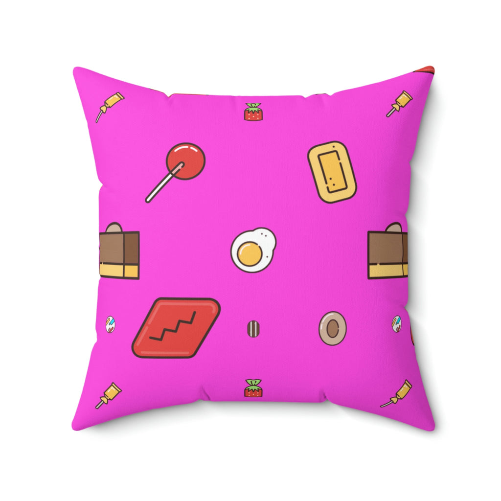 Caught in Candy Square Pillow Home Decor Pink Sweetheart
