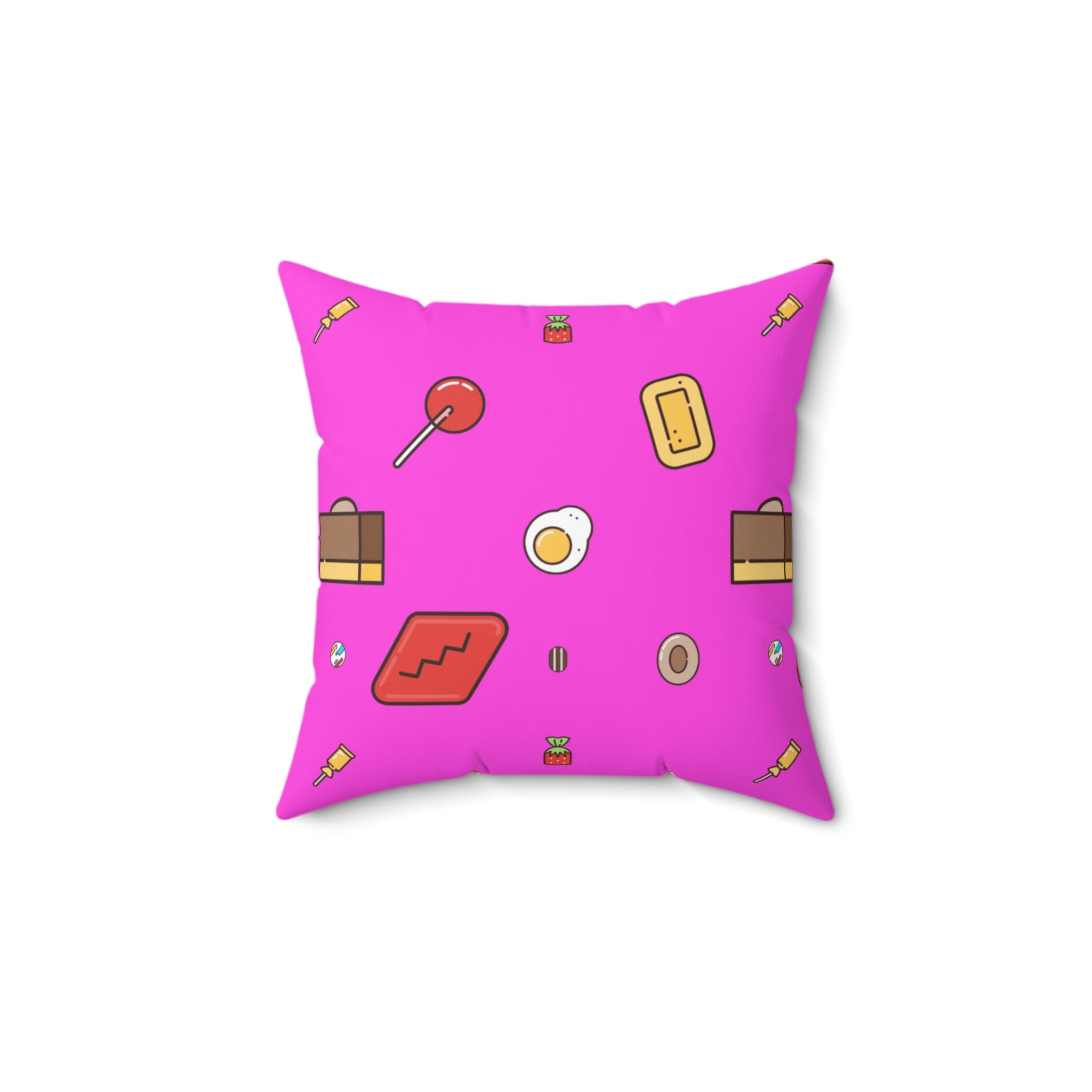 Caught in Candy Square Pillow Home Decor Pink Sweetheart