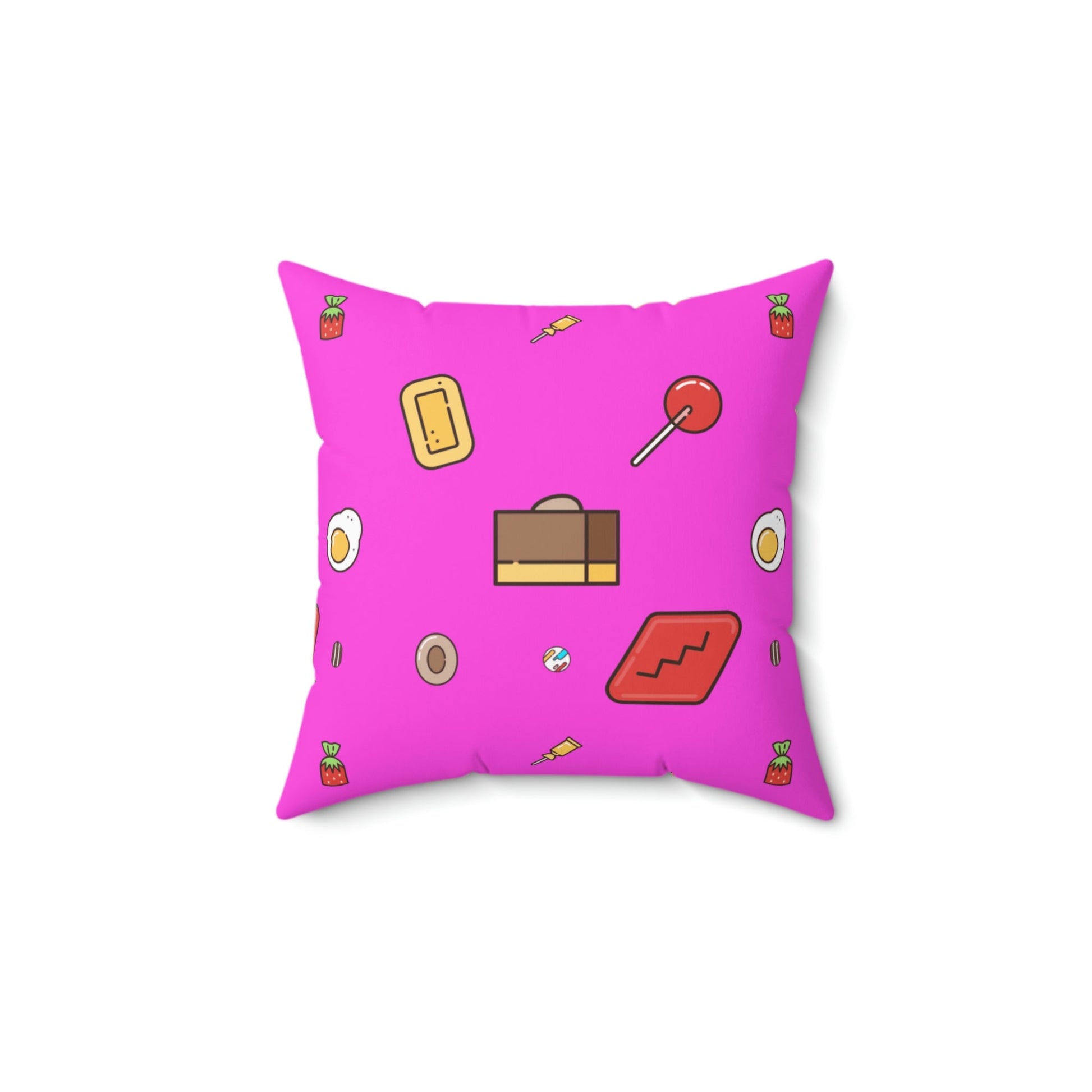 Caught in Candy Square Pillow Home Decor Pink Sweetheart