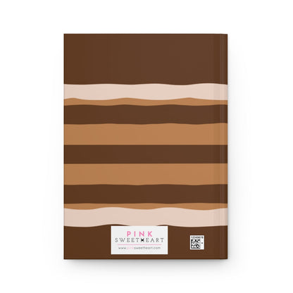 Chocolate Cake Hardcover Journal Matte Paper products Pink Sweetheart