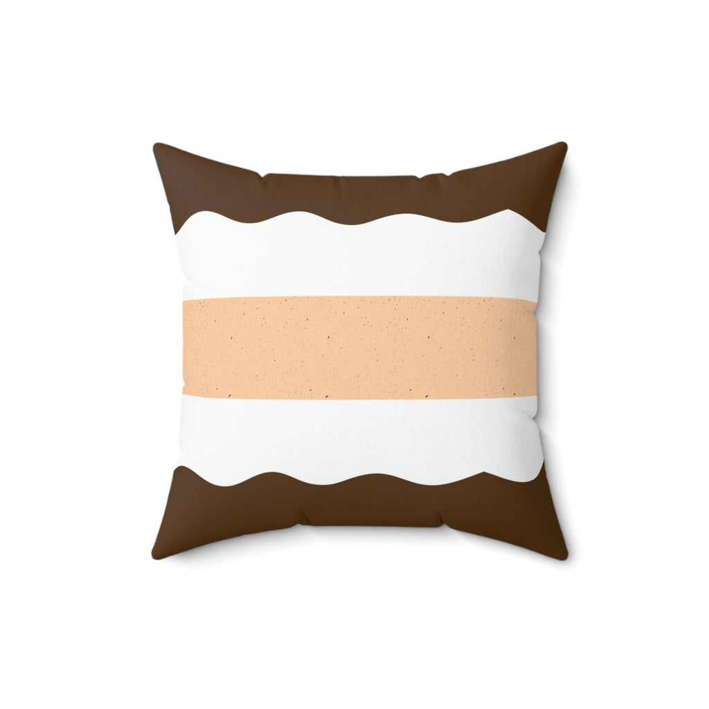 Chocolate Cake Square Pillow Home Decor Pink Sweetheart