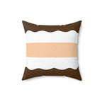 Chocolate Cake Square Pillow Home Decor Pink Sweetheart