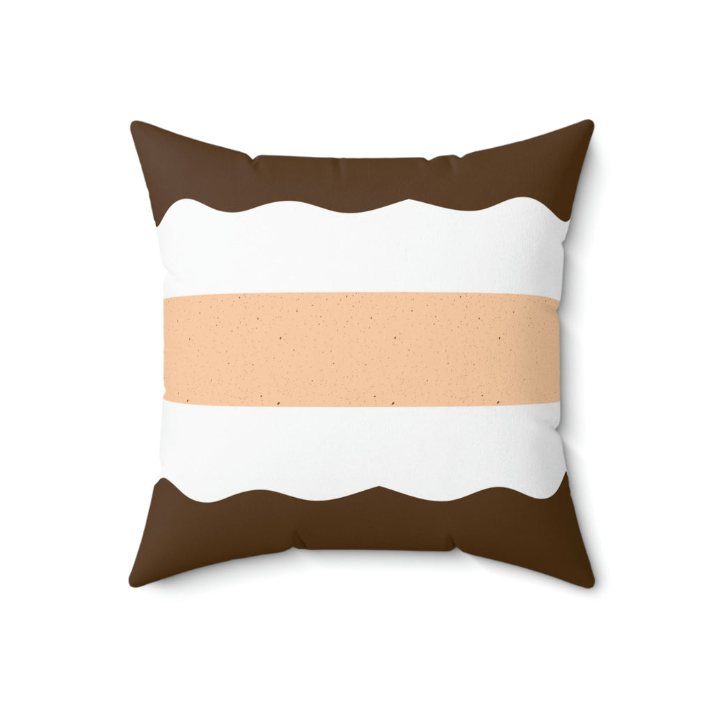 Chocolate Cake Square Pillow Home Decor Pink Sweetheart