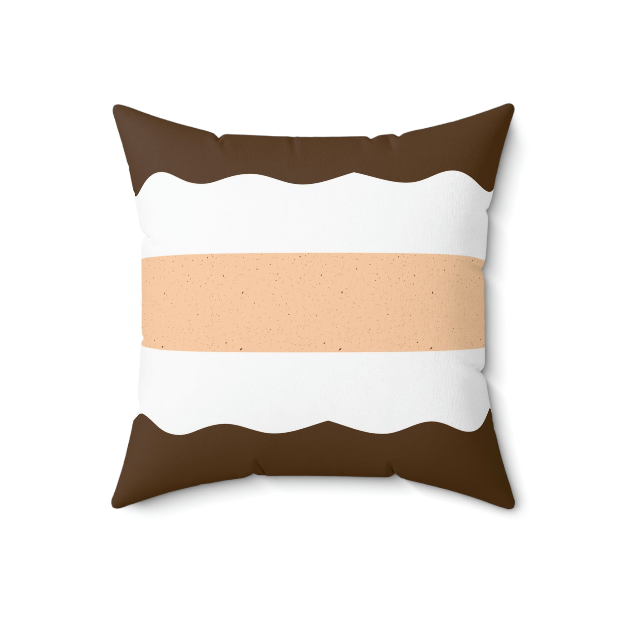 Chocolate Cake Square Pillow Home Decor Pink Sweetheart