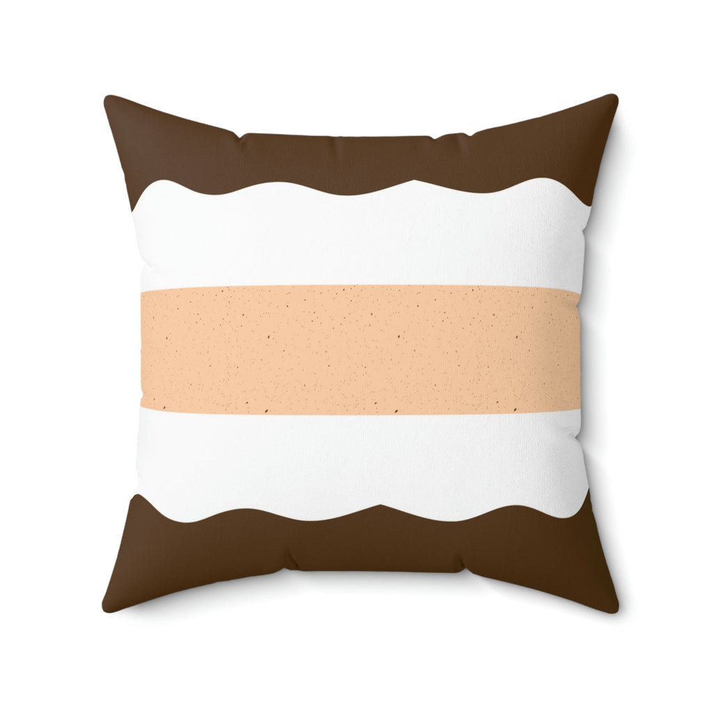 Chocolate Cake Square Pillow Home Decor Pink Sweetheart