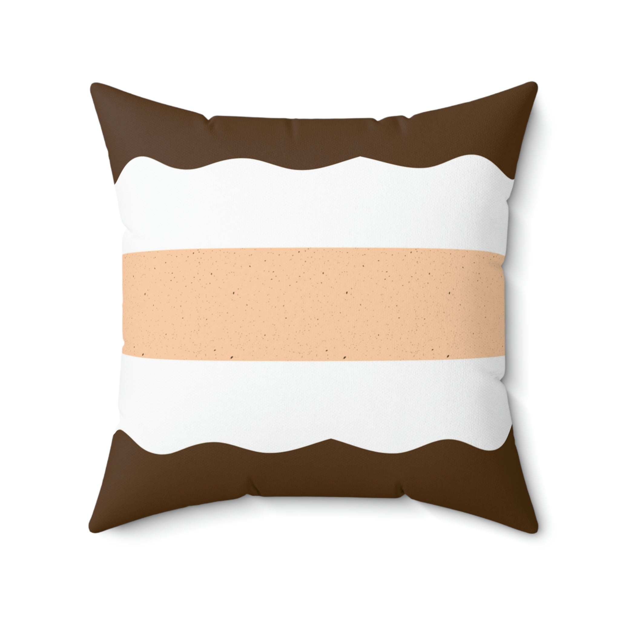 Chocolate Cake Square Pillow Home Decor Pink Sweetheart