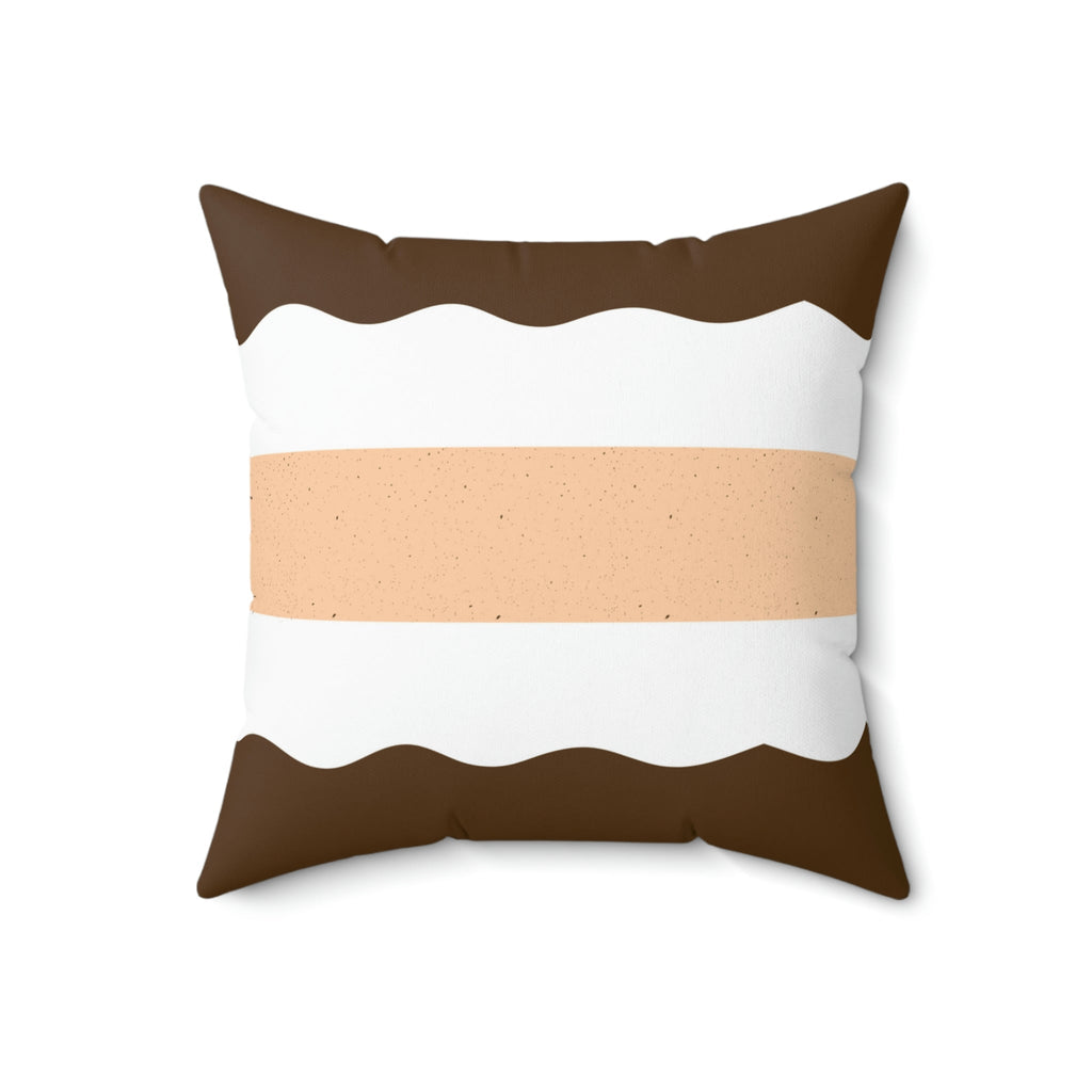 Chocolate Cake Square Pillow Home Decor Pink Sweetheart
