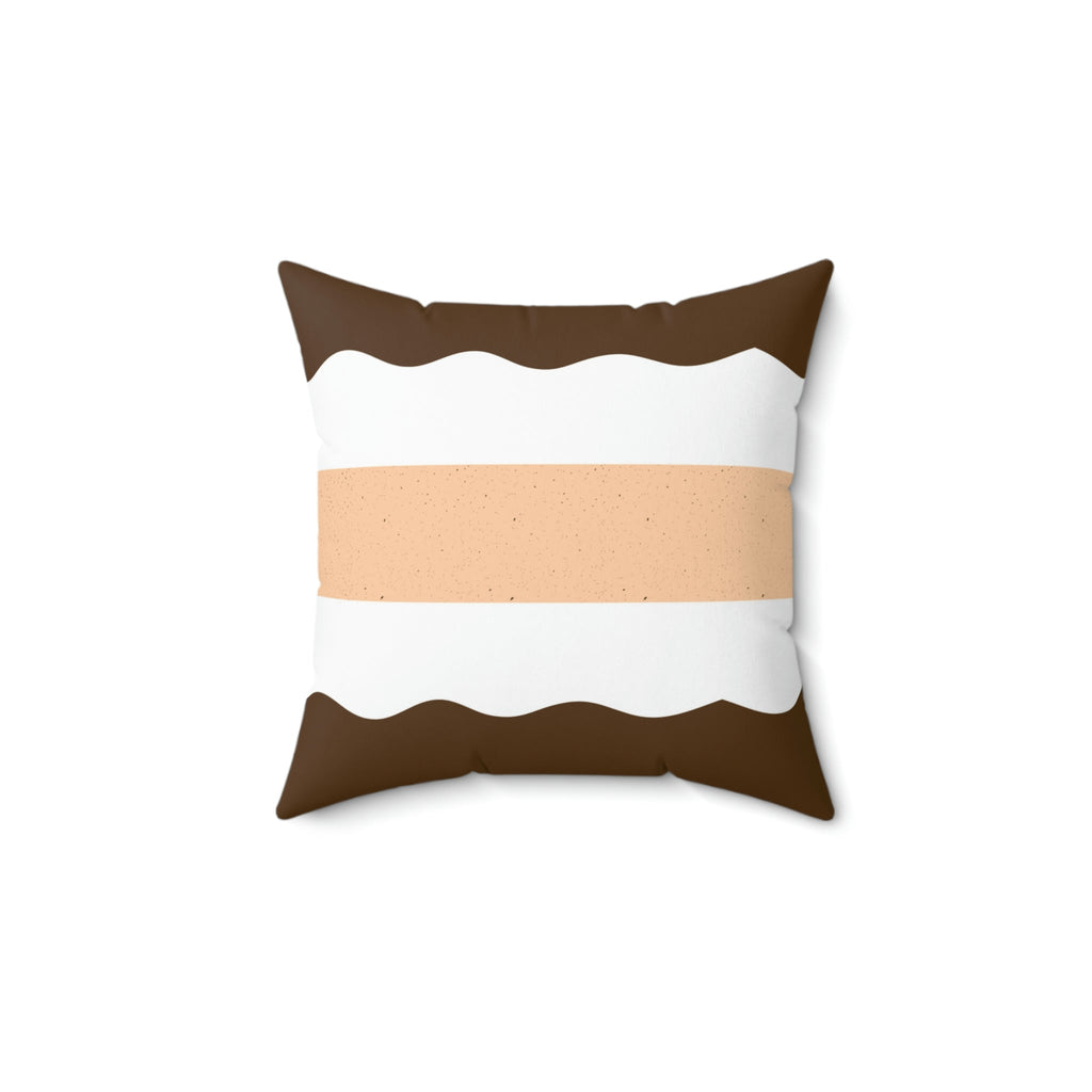 Chocolate Cake Square Pillow Home Decor Pink Sweetheart