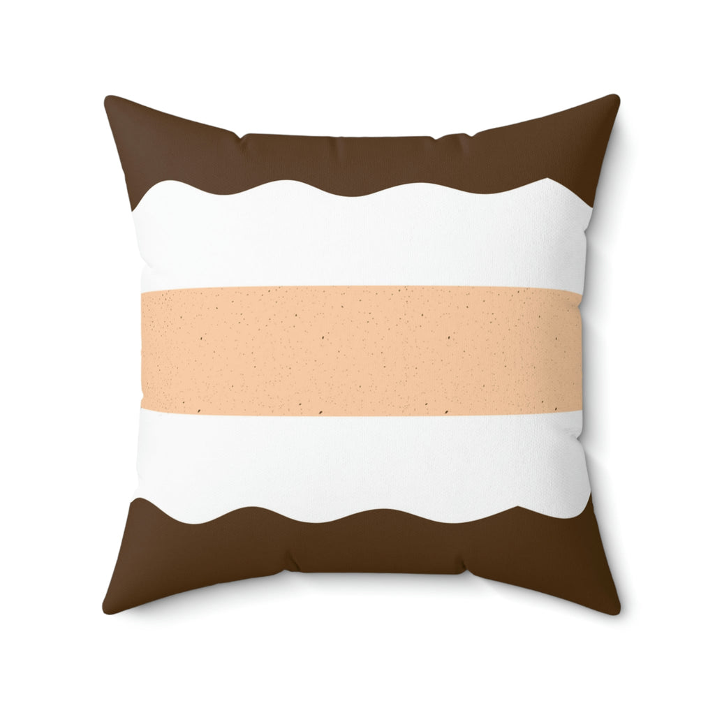 Chocolate Cake Square Pillow Home Decor Pink Sweetheart
