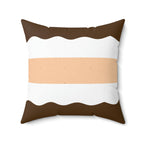 Chocolate Cake Square Pillow Home Decor Pink Sweetheart