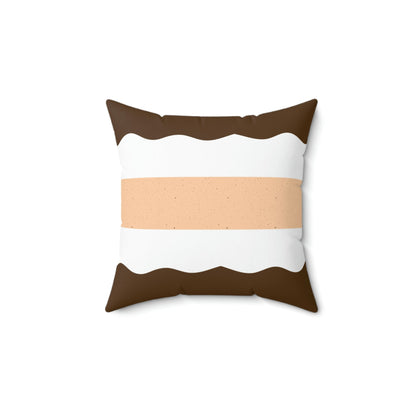 Chocolate Cake Square Pillow Home Decor Pink Sweetheart