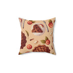 Chocolate Dessert Square Pillow Home Decor Pink Sweetheart