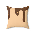 Chocolate Drizzle Please Square Pillow Home Decor Pink Sweetheart