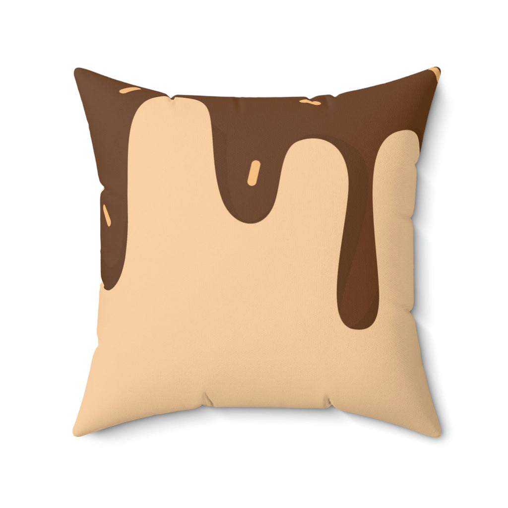 Chocolate Drizzle Please Square Pillow Home Decor Pink Sweetheart