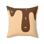 Chocolate Drizzle Please Square Pillow Home Decor Pink Sweetheart