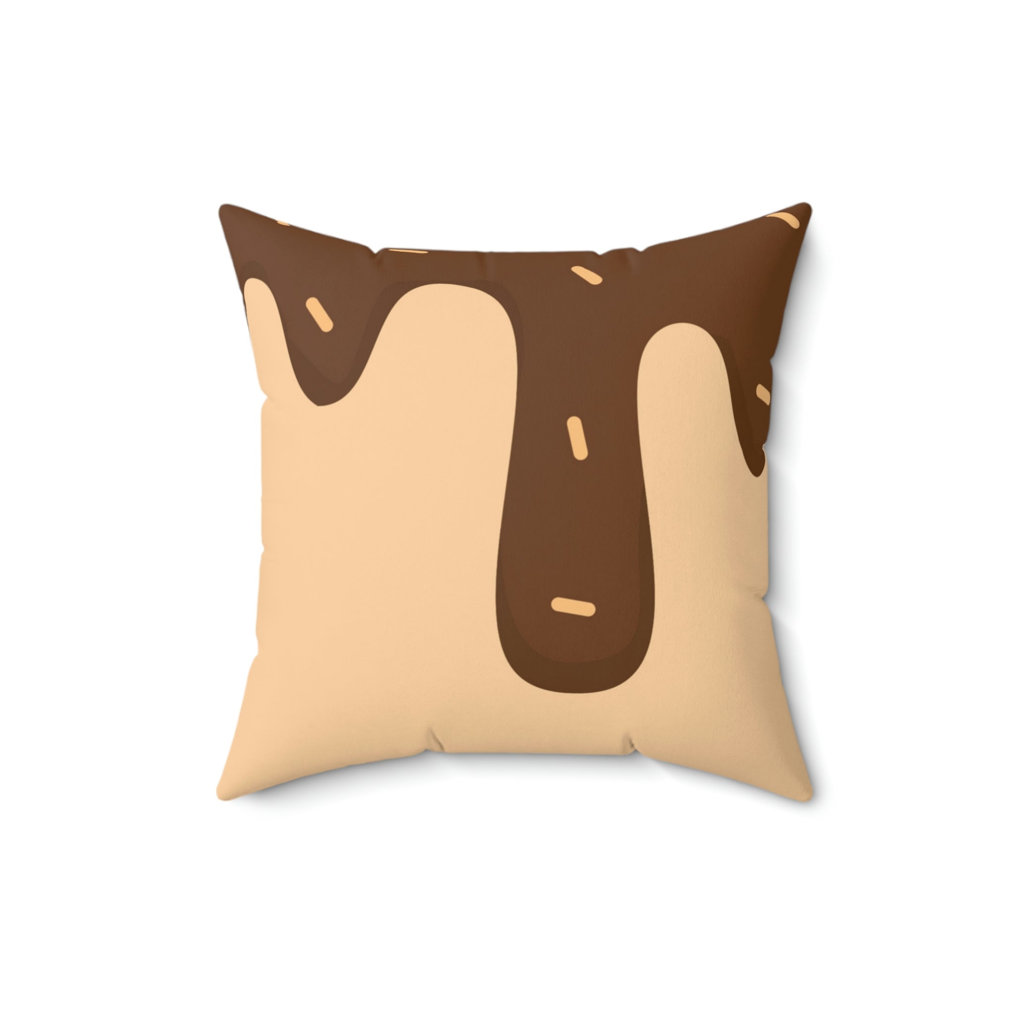 Chocolate Drizzle Please Square Pillow Home Decor Pink Sweetheart