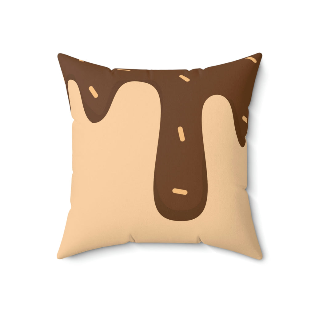 Chocolate Drizzle Please Square Pillow Home Decor Pink Sweetheart